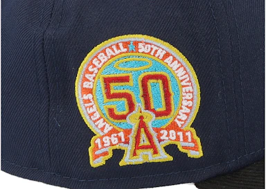 Los Angeles Angels Obsidian Spark 59FIFTY Navy/Black Cord Fitted