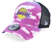 Los Angeles Lakers Cloud All Over Print Purple/White/Black Trucker