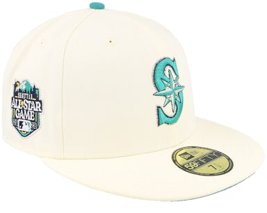 New Era - MLB White fitted Cap - Seattle Mariners Cookie 59FIFTY Cream Fitted @ Fitted World By Hatstore