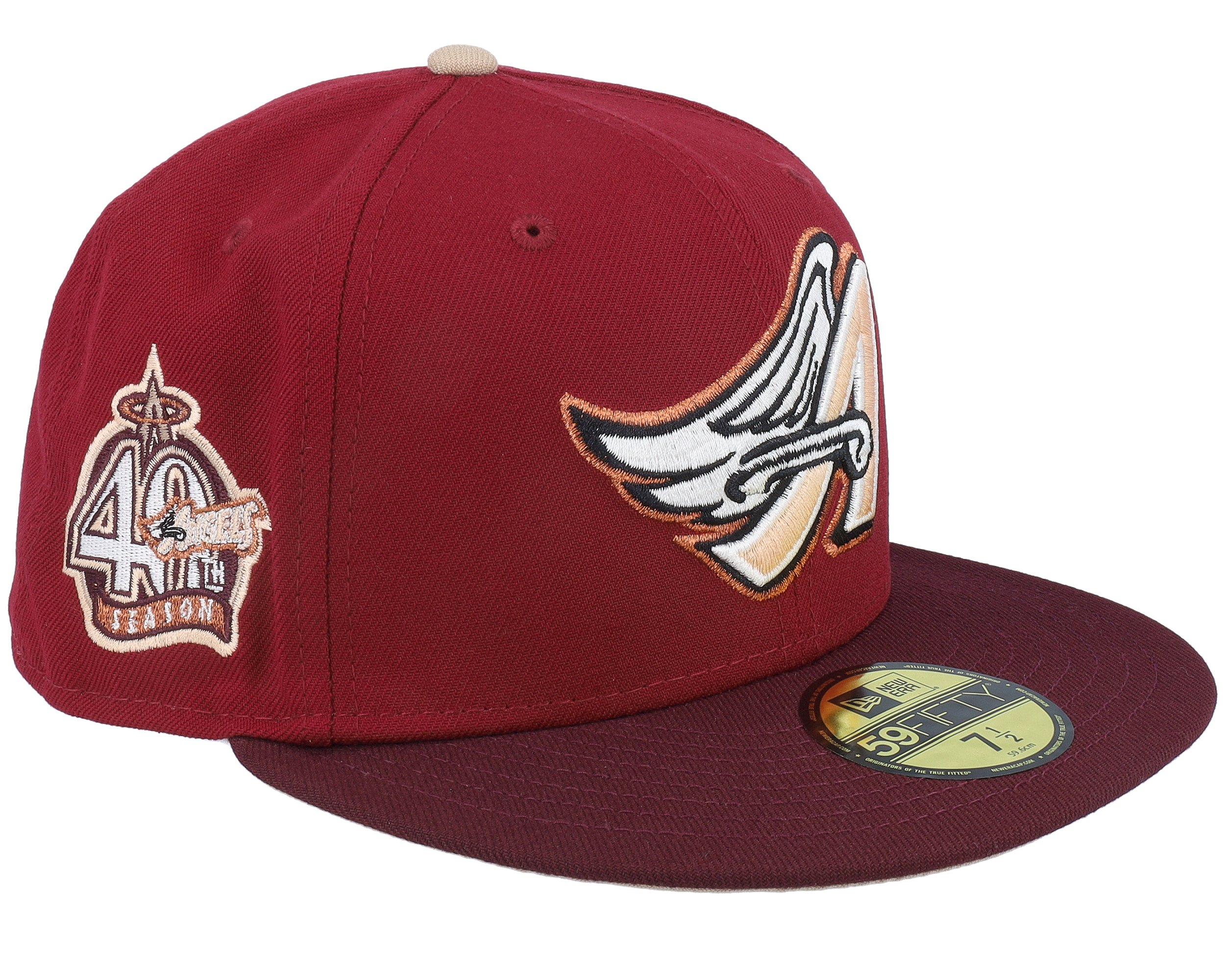 Los Angeles Angels Resolution Pack 59FIFTY 40th Season Cardinal/Maroon  Fitted - New Era Cap