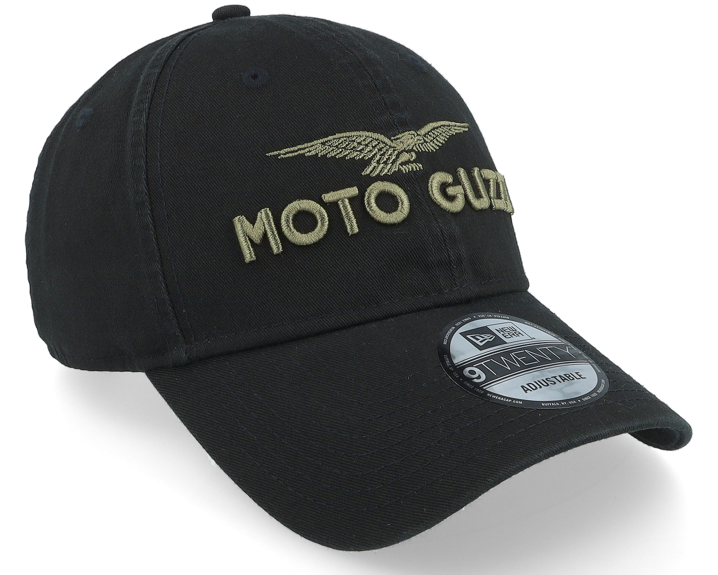 Moto Guzzi Washed 9TWENTY Black Dad Cap