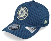 Chelsea All Over Print Check 9FIFTY Navy Adjustable - New Era