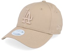 Los Angeles Dodgers Womens League Essential 9FORTY Camel/Camel Adjustable - New Era