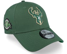 Milwaukee Bucks Team Side Patch 9FORTY Green Adjustable - New Era