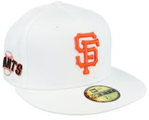 San Francisco Giants Team Side Patch 59FIFTY White/Orange Fitted - New Era