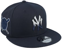 New York Yankees Team Drip 9FIFTY Navy Snapback - New Era