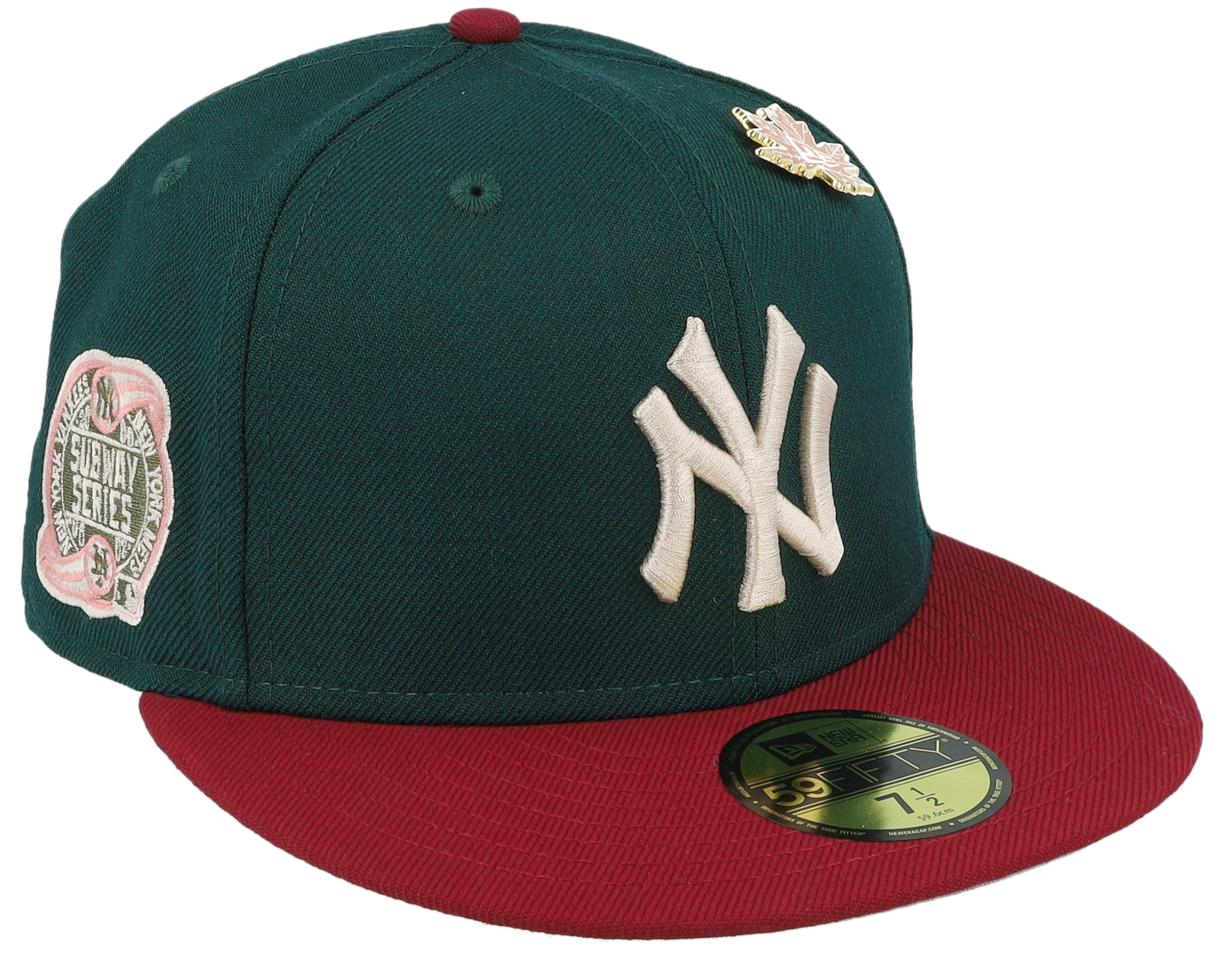 Cap New York Yankees MLB Ws Contrast 59FIFTY New Olive/Maroon Fitted - New Era