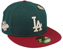 Los Angeles Dodgers MLB Ws Contrast 59FIFTY New Olive/Maroon Fitted - New Era