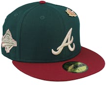 Atlanta Braves MLB Ws Contrast 59FIFTY New Olive/Maroon Fitted - New Era