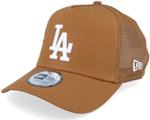 Los Angeles Dodgers League Essential Toffee A-Frame Trucker - New Era