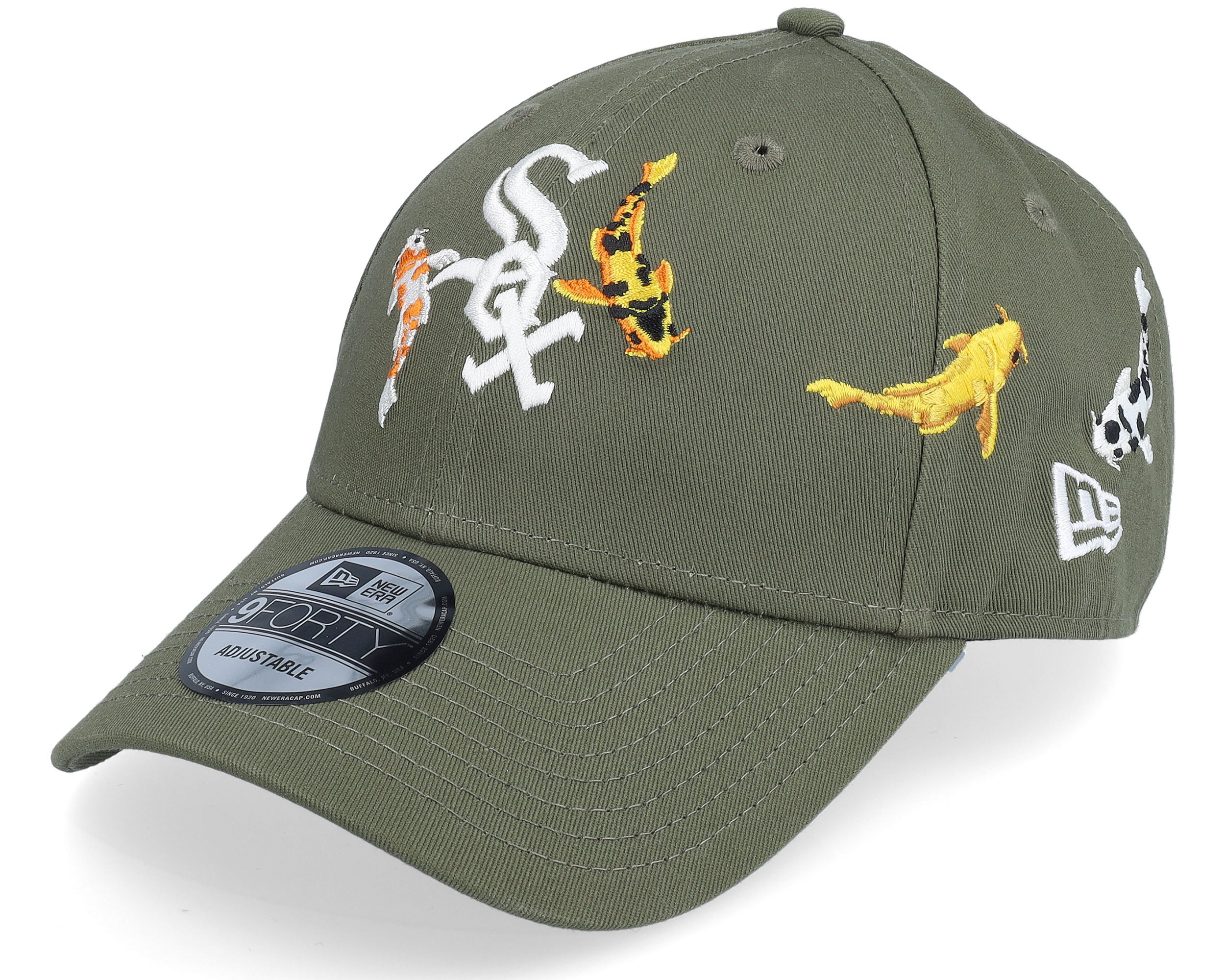 Chicago White Sox Koi Fish 9FORTY Olive Adjustable - New Era cap