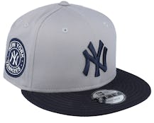 New York Yankees Contrast Side Patch 9FIFTY Gray/Navy Snapback - New Era