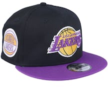 Los Angeles Lakers Contrst Side Patch 9FIFTY Black/Purple Snapback - New Era