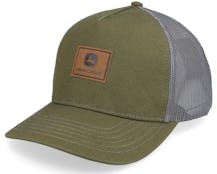 Quilted Foam-backed Canvas Olive/Charcoal Trucker - John Deere