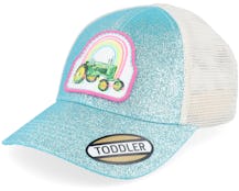Kids Dgt Glitter Turquoise Trucker - John Deere