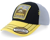 Kids Square Patch Black/Yellow Dad Cap