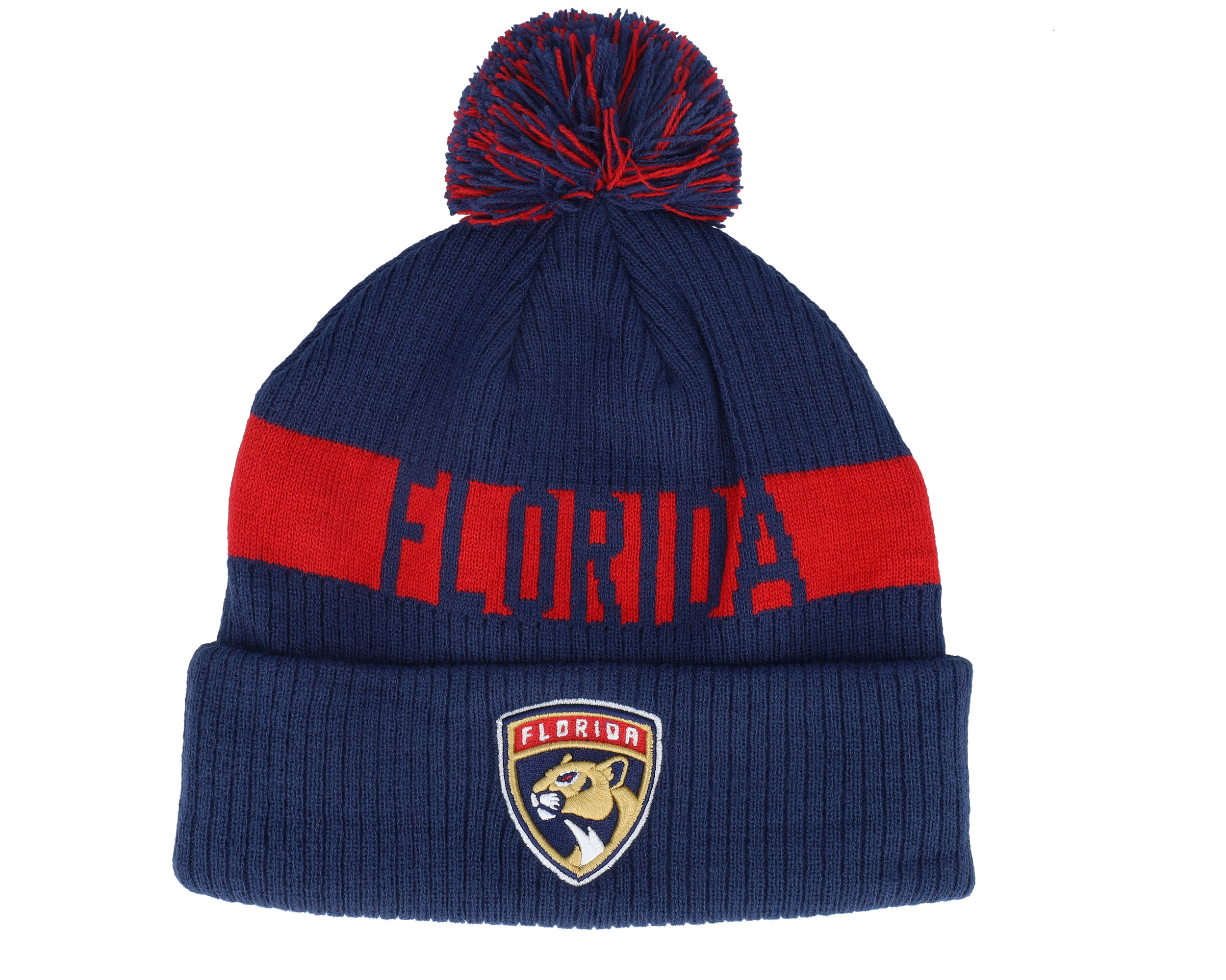 Florida Panthers Beanie Navy/Red Pom - Fanatics pipot | Hatstore.fi