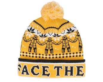Kids Ski Tuke Yellow Pom