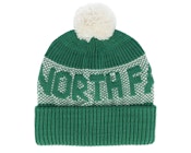 Retro Cabin Beanie Evergreen/White Pom