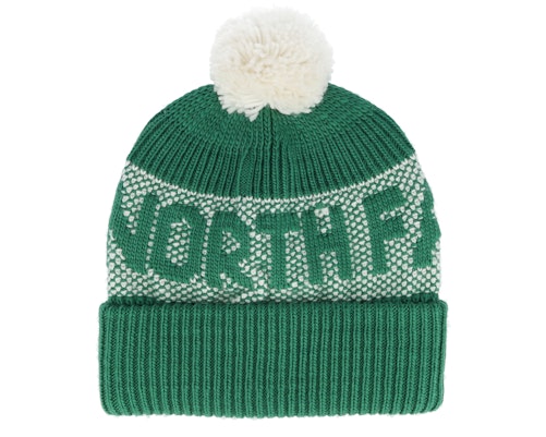 Retro Cabin Beanie Evergreen/White Pom - Main Image
