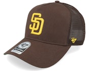 San Diego Padres Mesh Htch Brown Trucker
