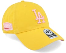 Hatstore Exclusive x Los Angeles Dodgers Yellow Gold Double Under Dad Cap - 47 Brand