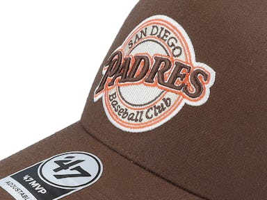 Hatstore Exclusive x San Diego Padres Sure Shot Mvp Brown A-Frame Adjustable  - 47 Brand cap