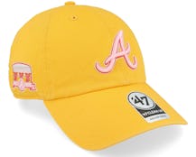Hatstore Exclusive x Atlanta Braves Dua Yellow Gold Double Under Dad Cap - 47 Brand