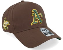 Hatstore Exclusive x Oakland Athletics Brown A-Frame Adjustable - 47 Brand