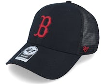 Boston Red Sox Ballpark Mesh Mvp Black Adjustable - 47 Brand