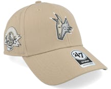 Arizona Coyotes Sure Shot Mvp Khaki Adjustable - 47 Brand