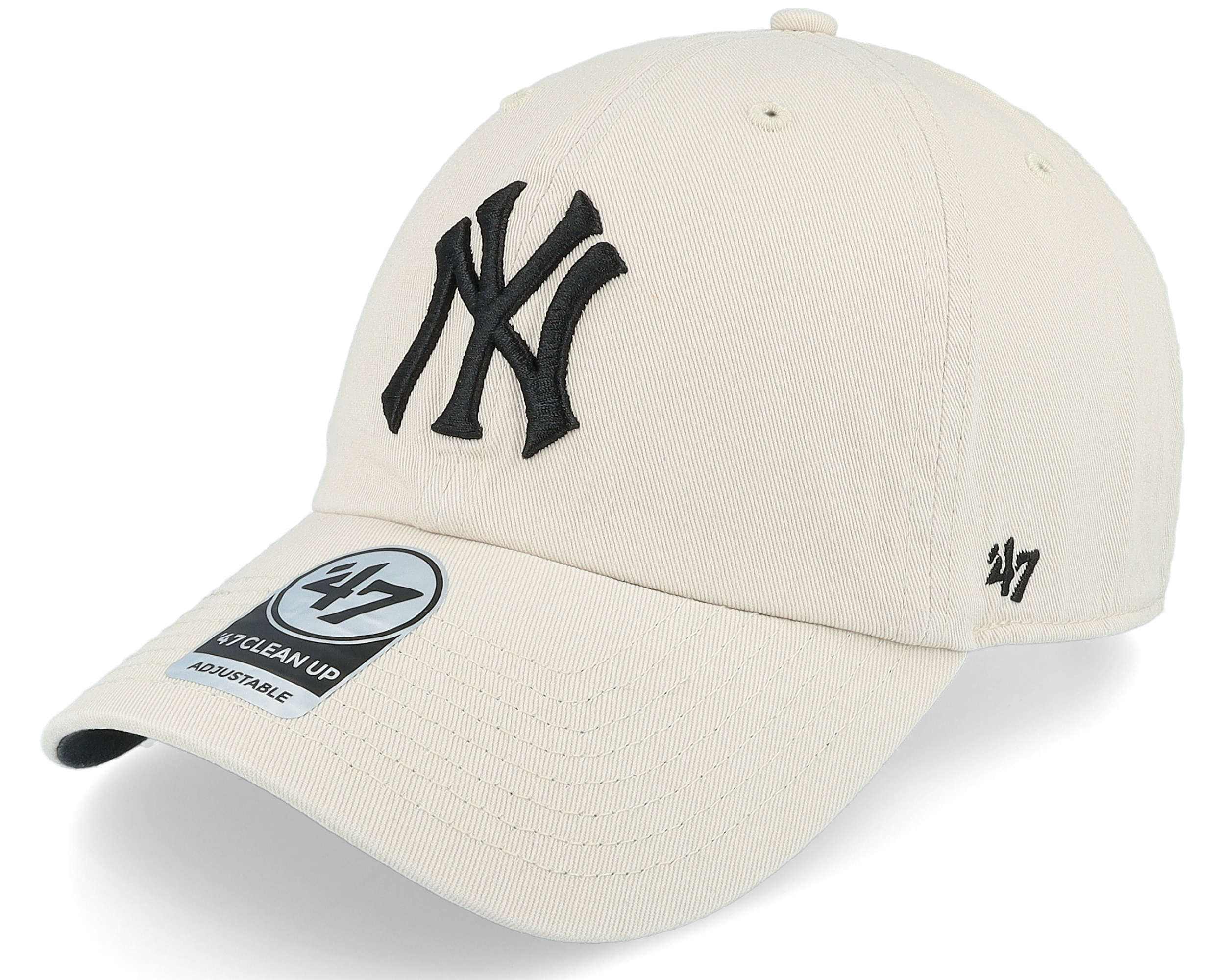 47 New York Yankees Ballpark Clean Up Dad Hat Baseball Cap - Natural  Beige, One Size