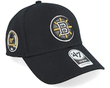 Boston Bruins Sure Shot Mvp Black Adjustable - 47 Brand
