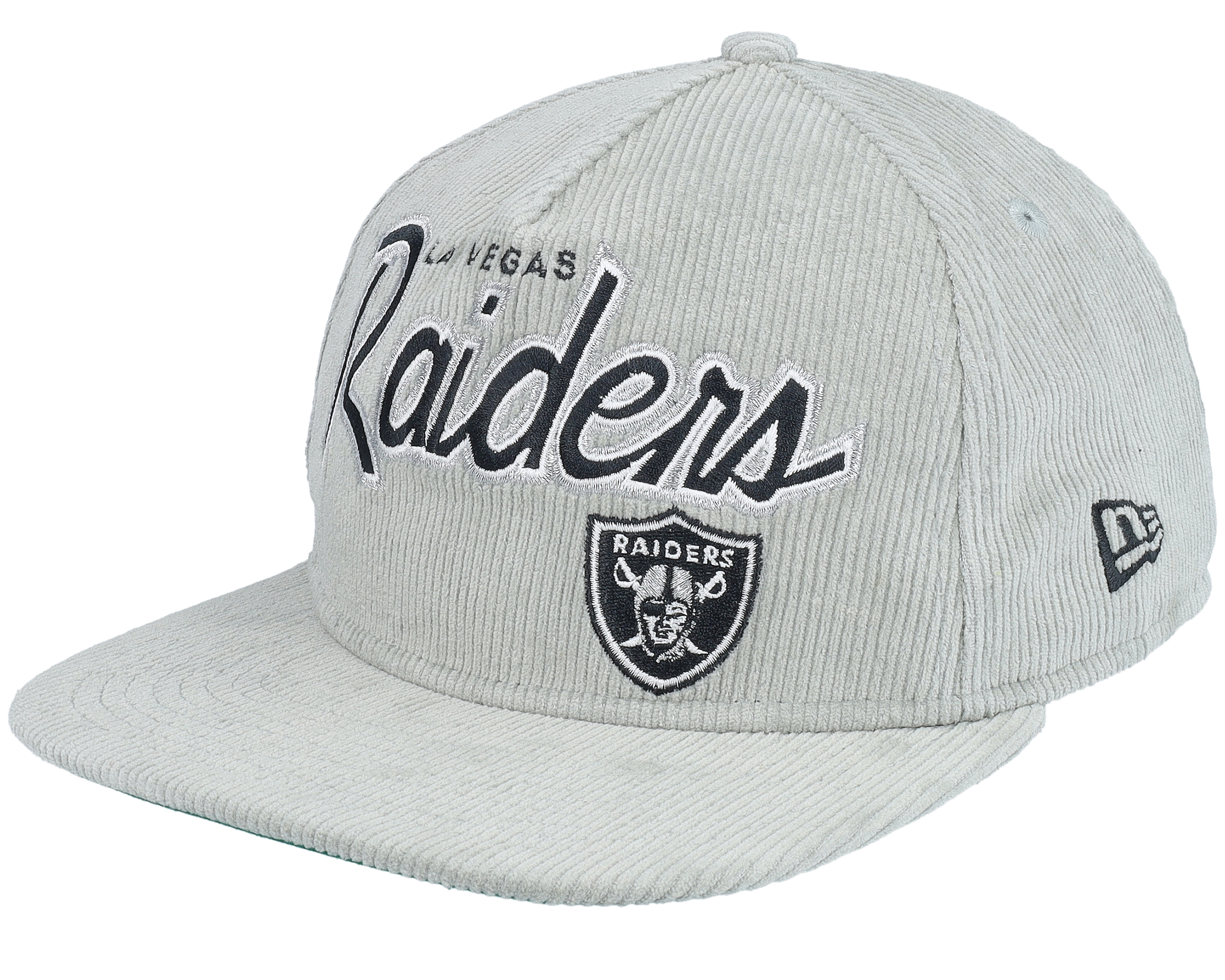 Las Vegas Raiders Golfer Cord E3 Grey Snapback New Era