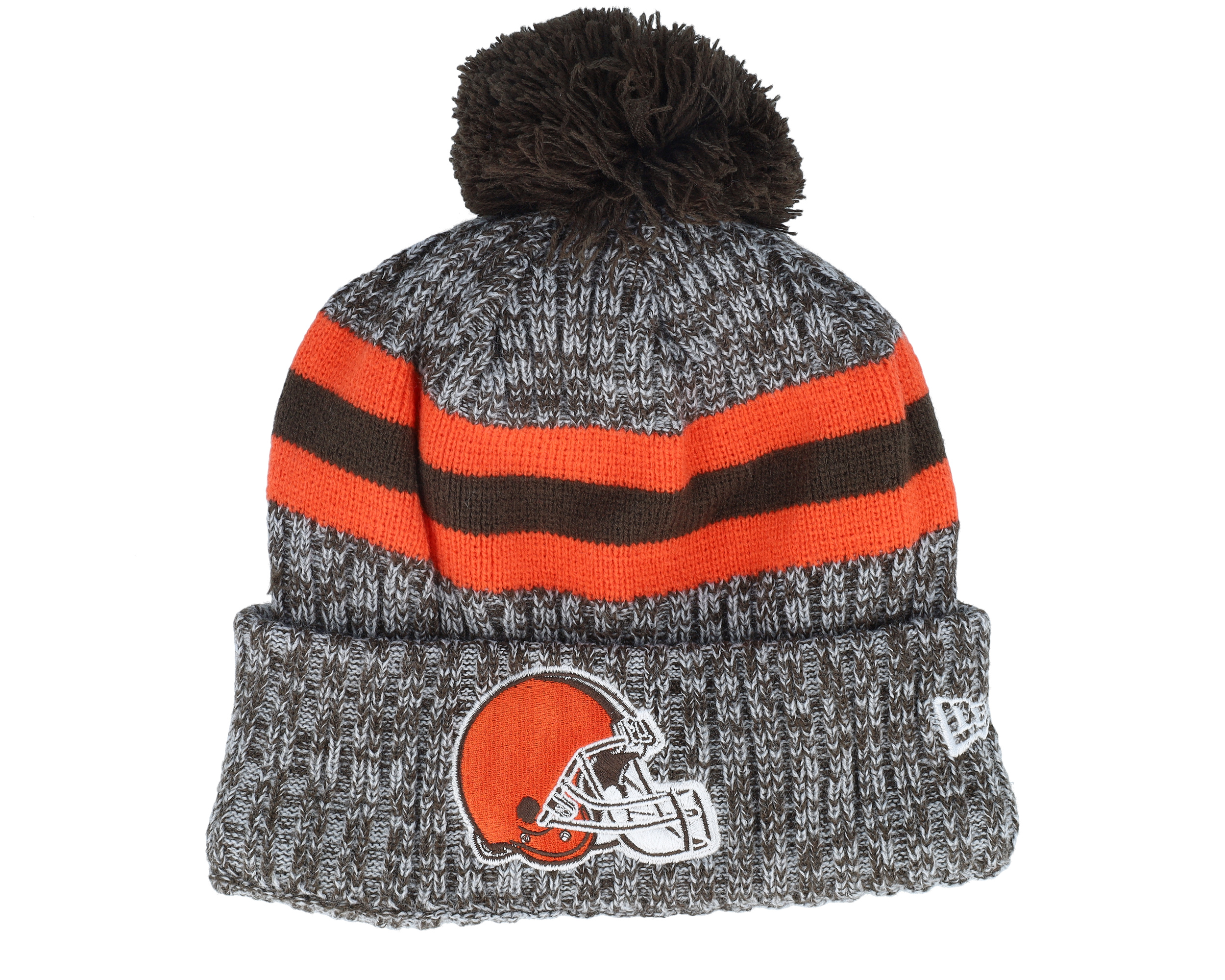 Cleveland Browns Sport Knitted NFL Sideline 23 Brown Pom - New Era beanie