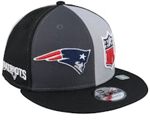 New England Patriots 9FIFTY NFL Sideline 23 Gray/Charcoal/Black Snapback - New Era