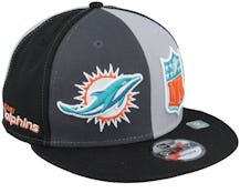 Miami Dolphins 9FIFTY NFL Sideline 23 Gray/Charcoal/Black Snapback - New Era