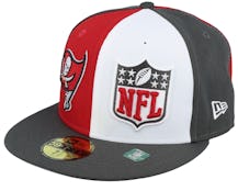 Tampa Bay Buccaneers 59FIFTY NFL Sideline 23 Tambuc -6 7/8 Red/White/Charcoal Fitted - New Era