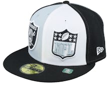 Las Vegas Raiders 5FIFTY NFL Sideline 23 Gray/White/Black Fitted - New Era