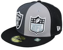 Las Vegas Raiders 59FIFTY NFL Sideline 23 Gray/Charcoal/Black Fitted - New Era