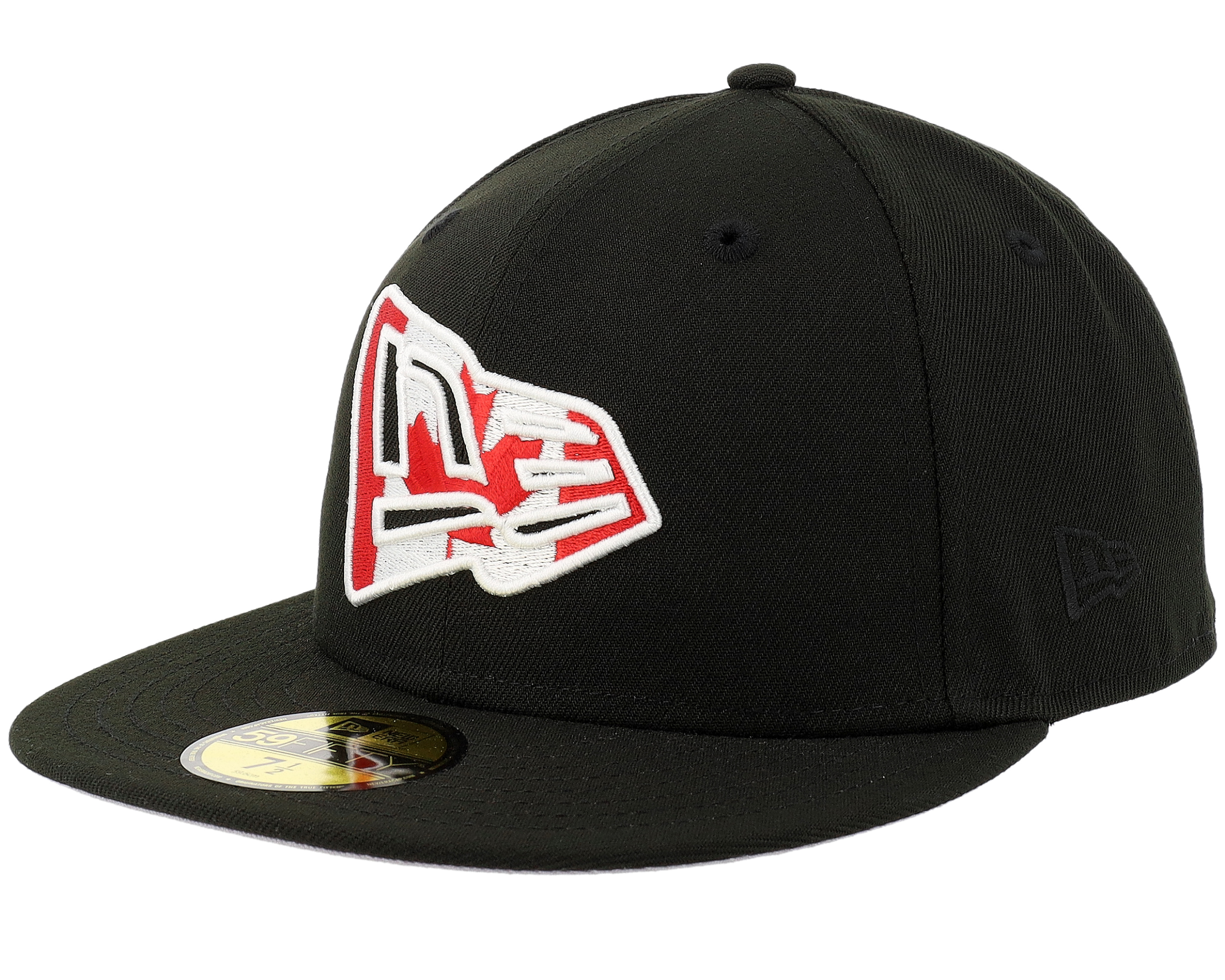 Hatstore Exclusive x 59FIFTY Flag Canada Black Fitted | Hatstore.co.uk