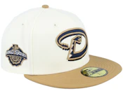 Arizona Diamondbacks Buttery Biscuits 59FIFTY 2001 World Series White/Toffee Fitted