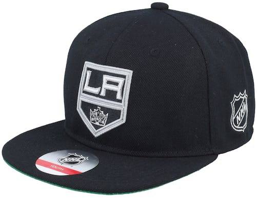 Outerstuff - NHL Black Snapback Cap - Kids Los Angeles Kings Logo Flatbrim Black Snapback @ Hatstore