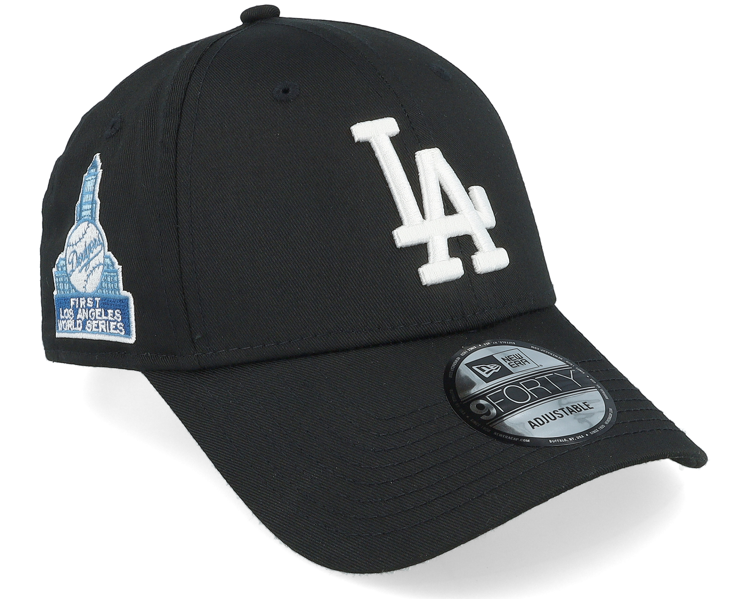 Los Angeles Dodgers World Series Patch 9FORTY Black Adjustable New