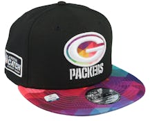 Green Bay Packers 9FIFTY NFL Crucial Catch 23 Black/Multi Snapback - New Era