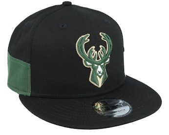 Nba Bucks Cap Milwaukee Bucks Multi Patch 9FIFTY Black/Green
