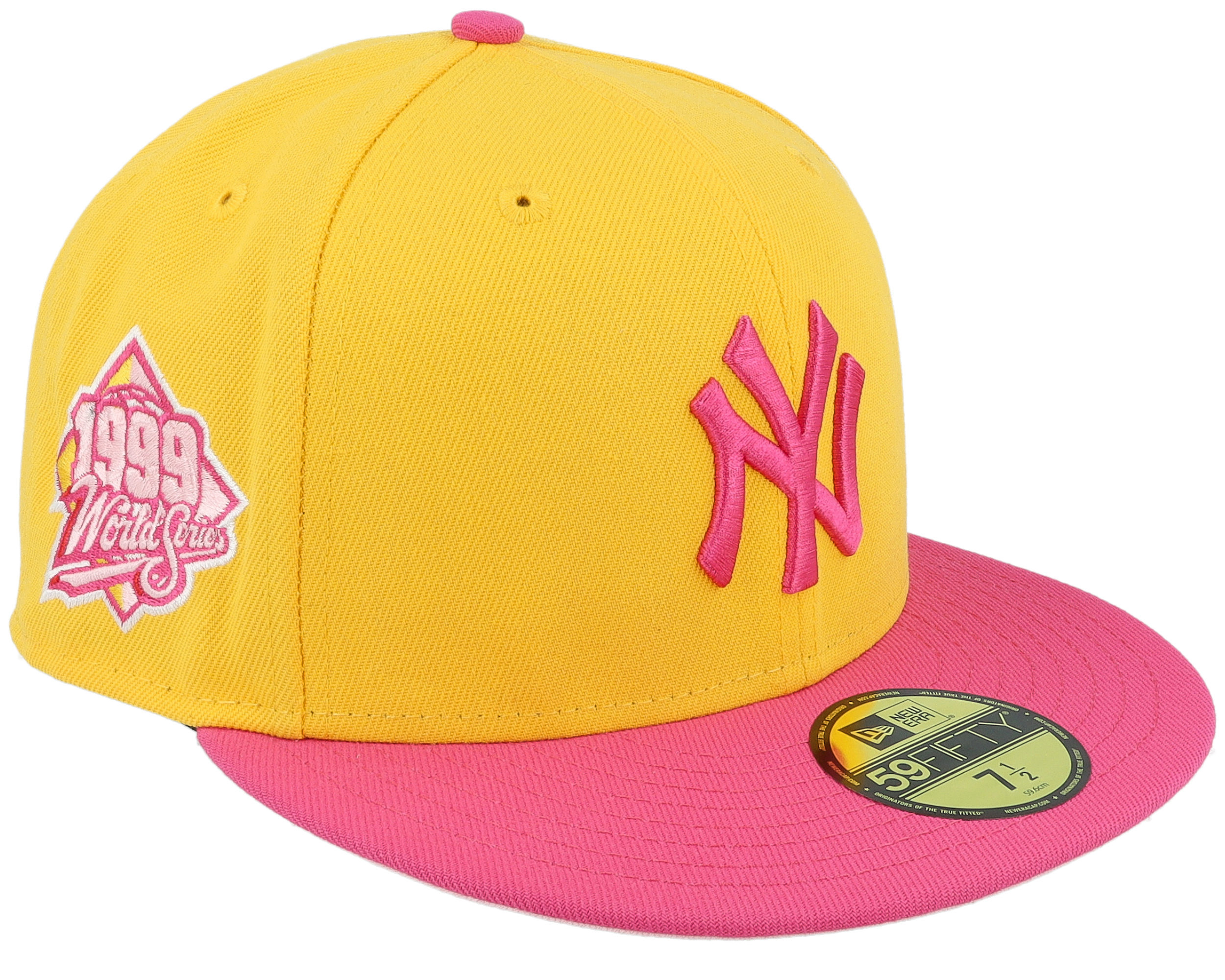 【US限定】NEW ERA 59FIFTY New York Yankees Neon Pink/Yellow New York Yankees Anniversary 59FIFTY 99 World Series Gold