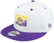 Los Angeles Lakers White Crown 9FIFTY White/Purple Snapback