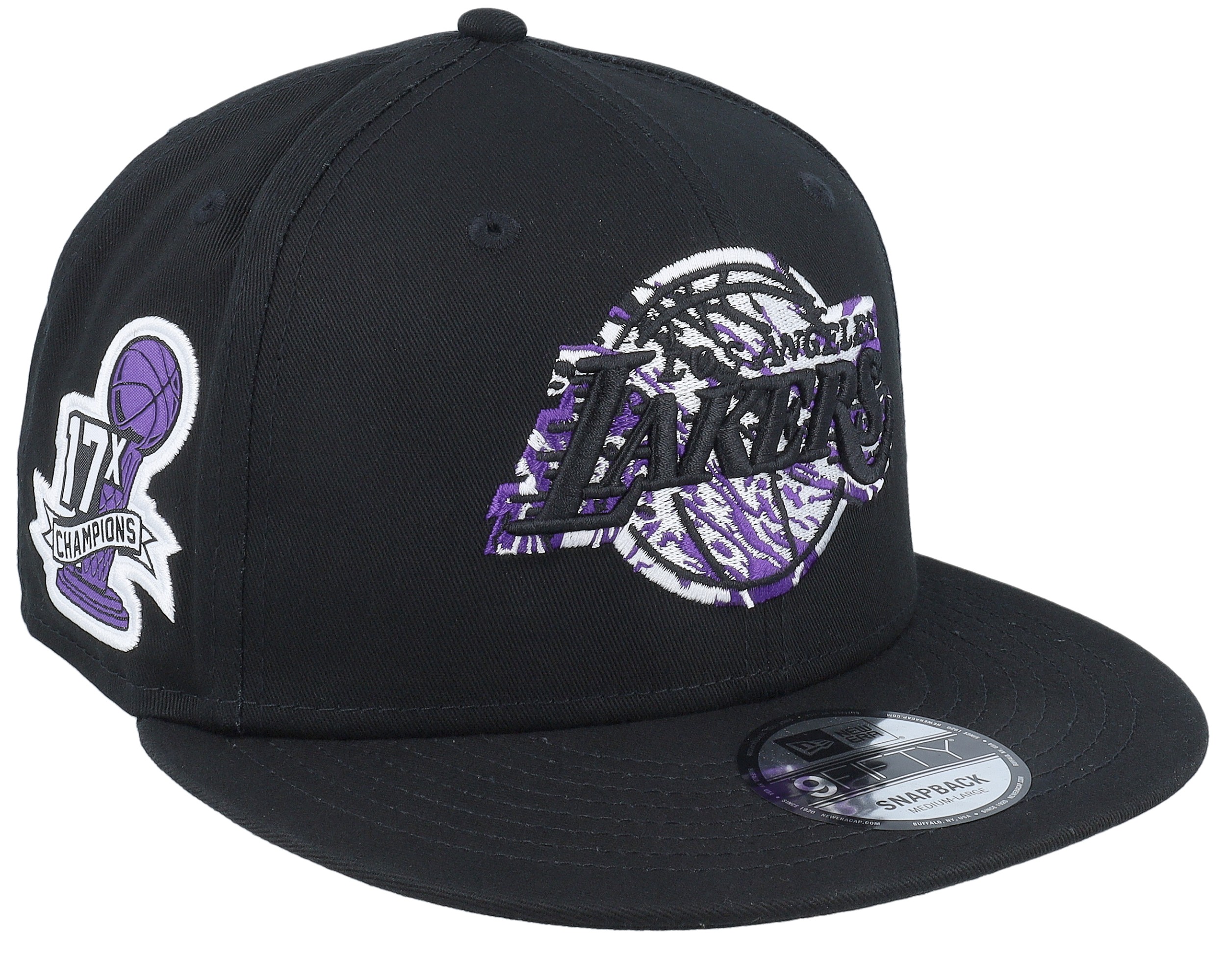 Los Angeles Lakers Seasonal Infill 9FIFTY Black Snapback