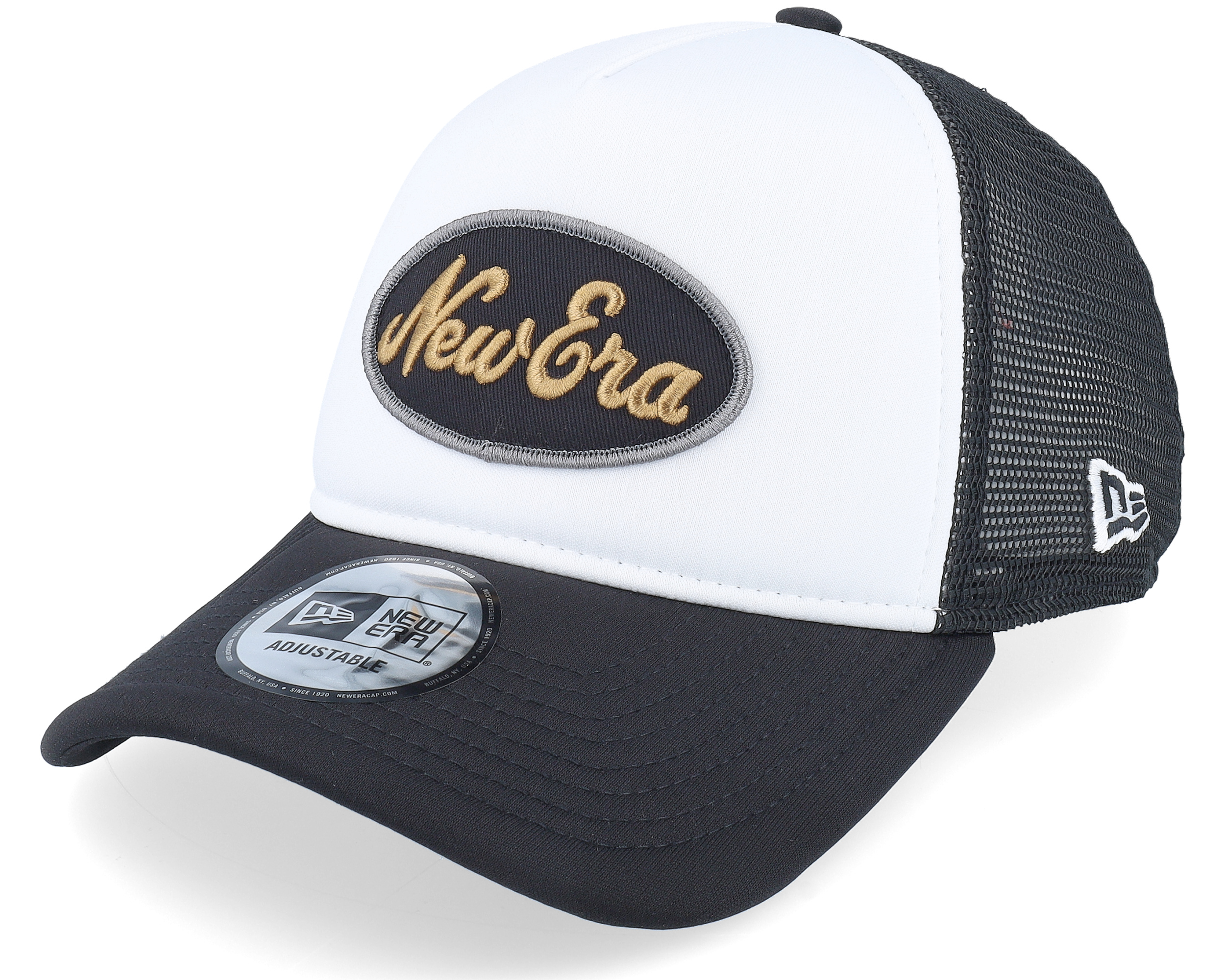 Oval Patch Foam White/Black Trucker
